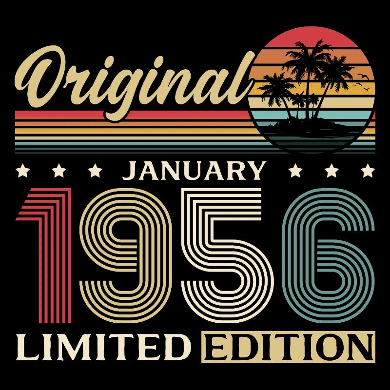 70e anniversaire Original janvier Né en 1956
