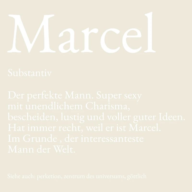 Marcel Dictionary explanation First name Marcel