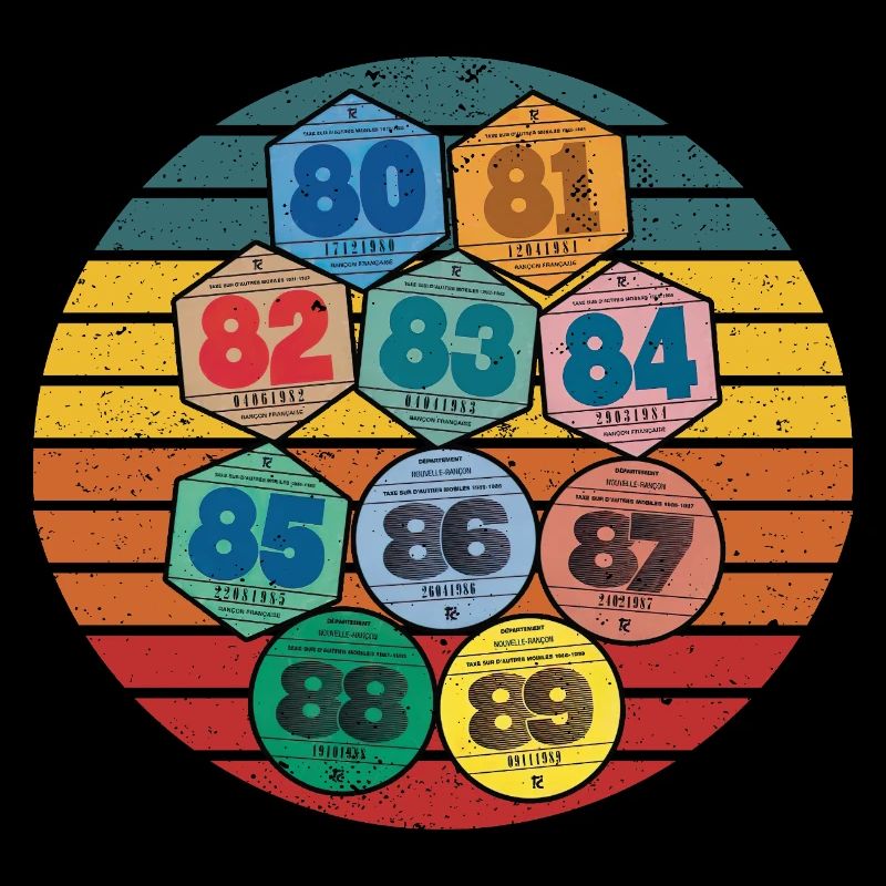 Vintage Retro 80s Auto Stickers