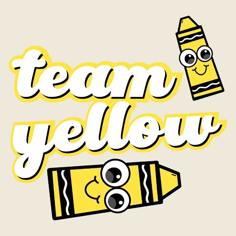 Team Yellow Crayons with Face