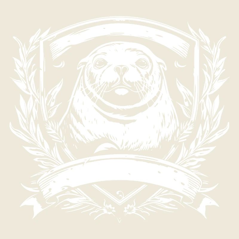 Seelöwe Otter im Laurel-Abzeichen