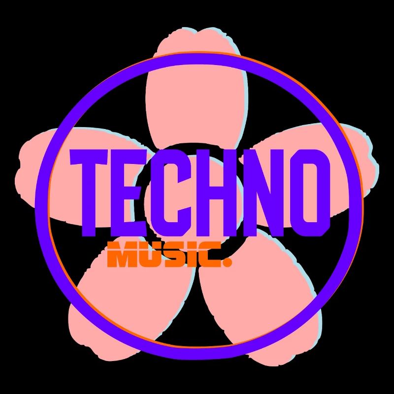 Techno Circle Neon Logo
