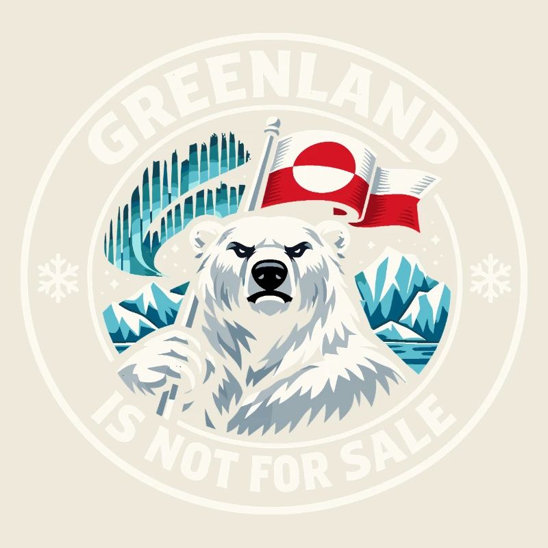 Grönland Flagge Eisbär Geschenk Süß 