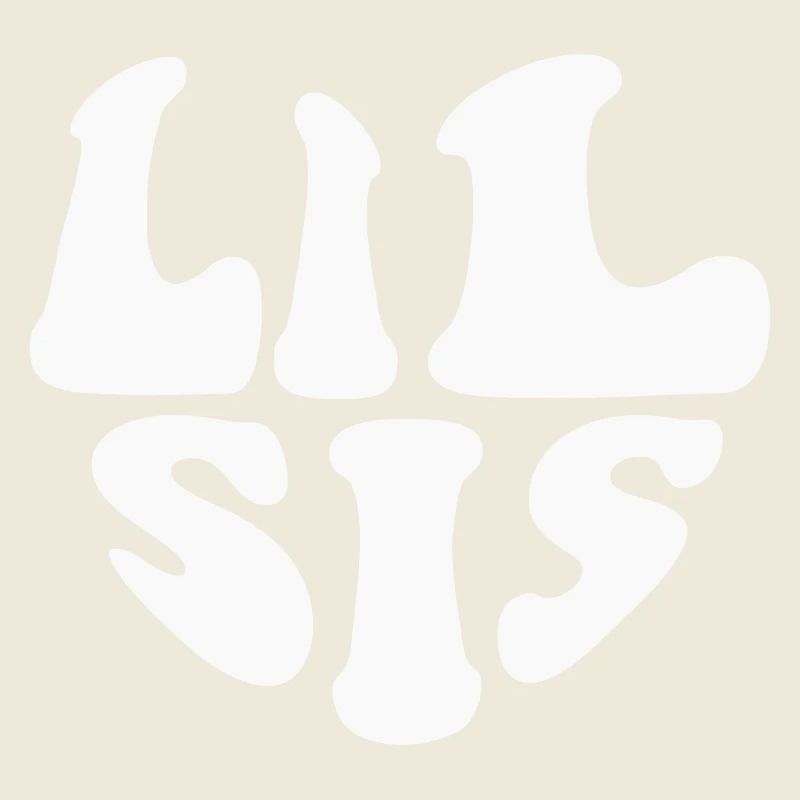 Lil Sis Herz-Logo – Schwester – Anpassbare Farbe