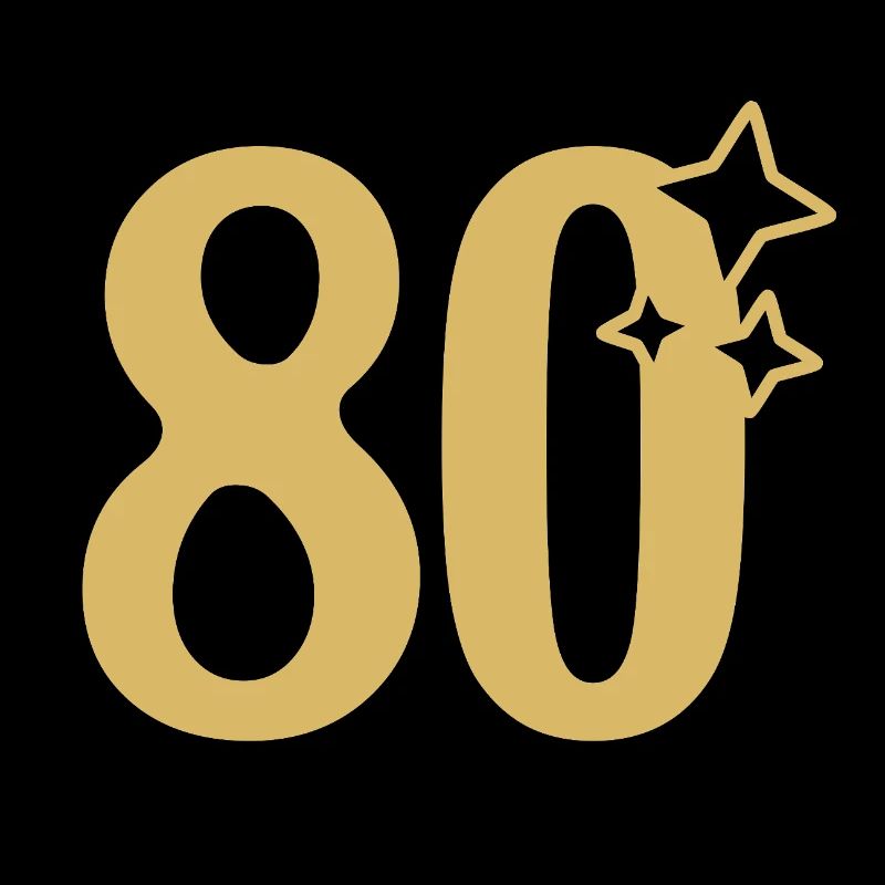 80. Geburtstag 80 Jahre Jubiläum Gold Sternchen