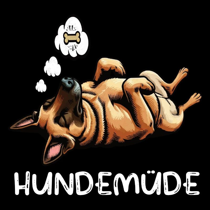 Hundemüde Malinois Belgischer Schäferhund 