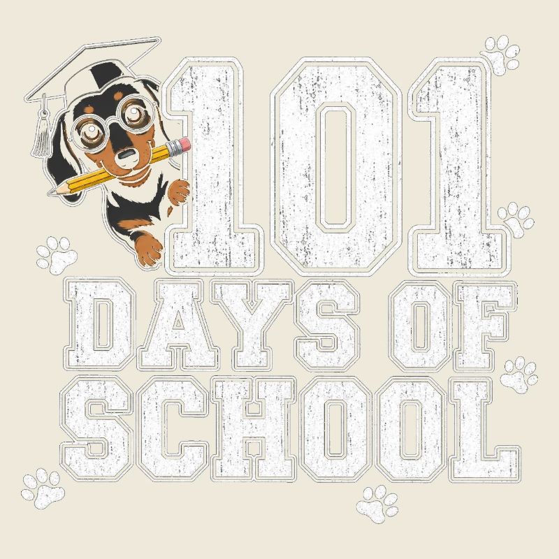 101 jours d’école teckel lunettes pattes mignons