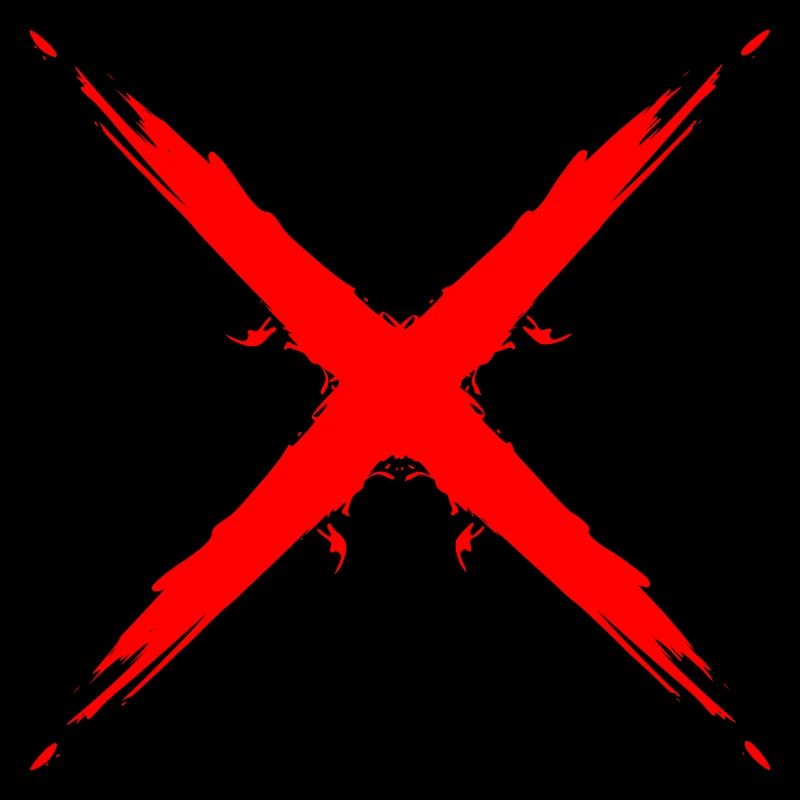 Cross design vector shape red