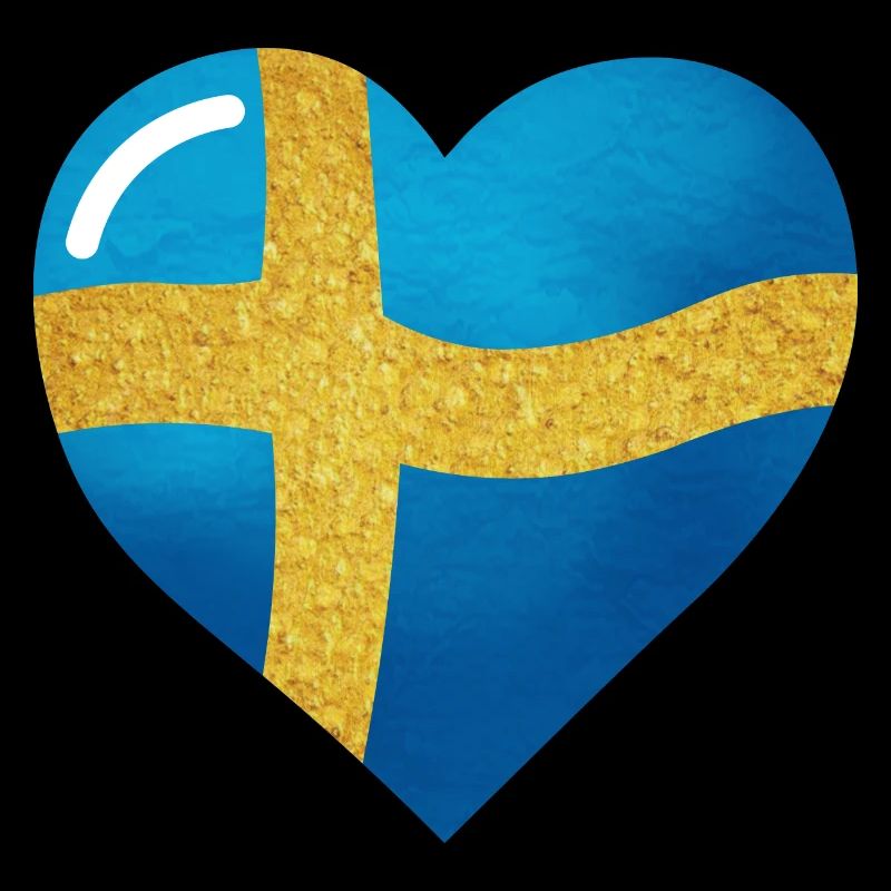 Sveriges flagga, le drapeau de la Suède en forme de