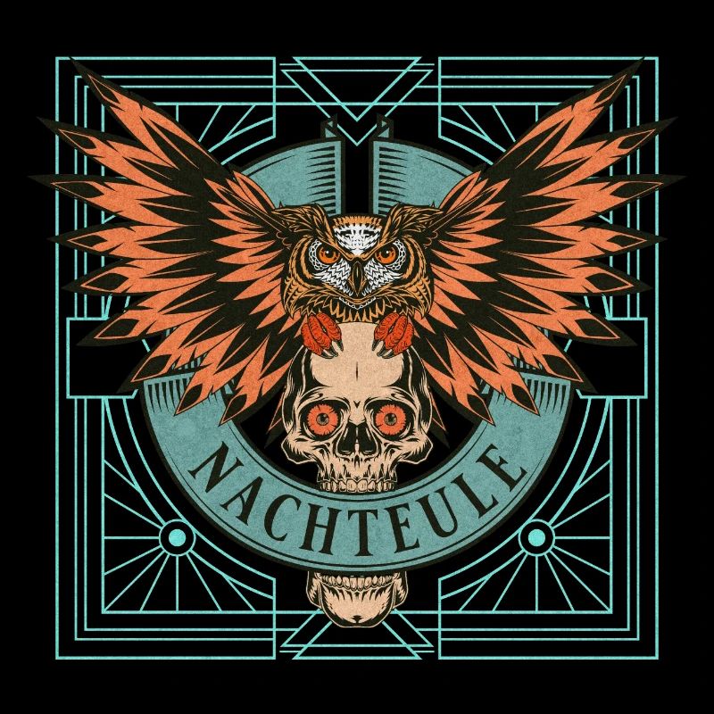 Nachteule Schädel Pank