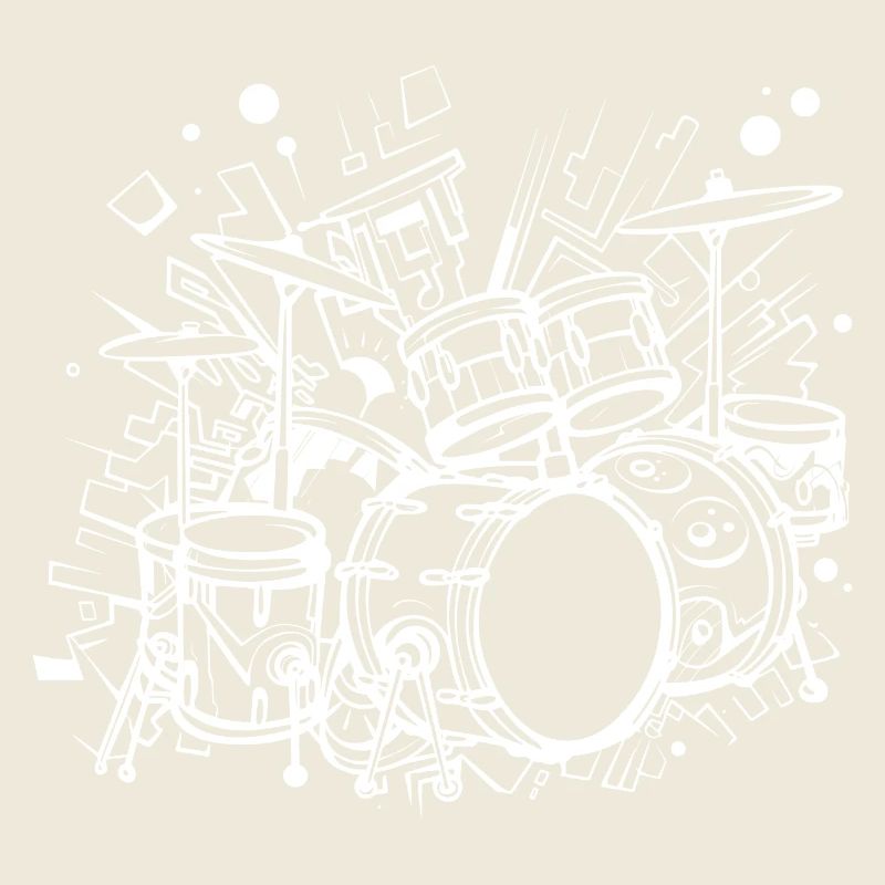 Dessin au trait de kit de batterie