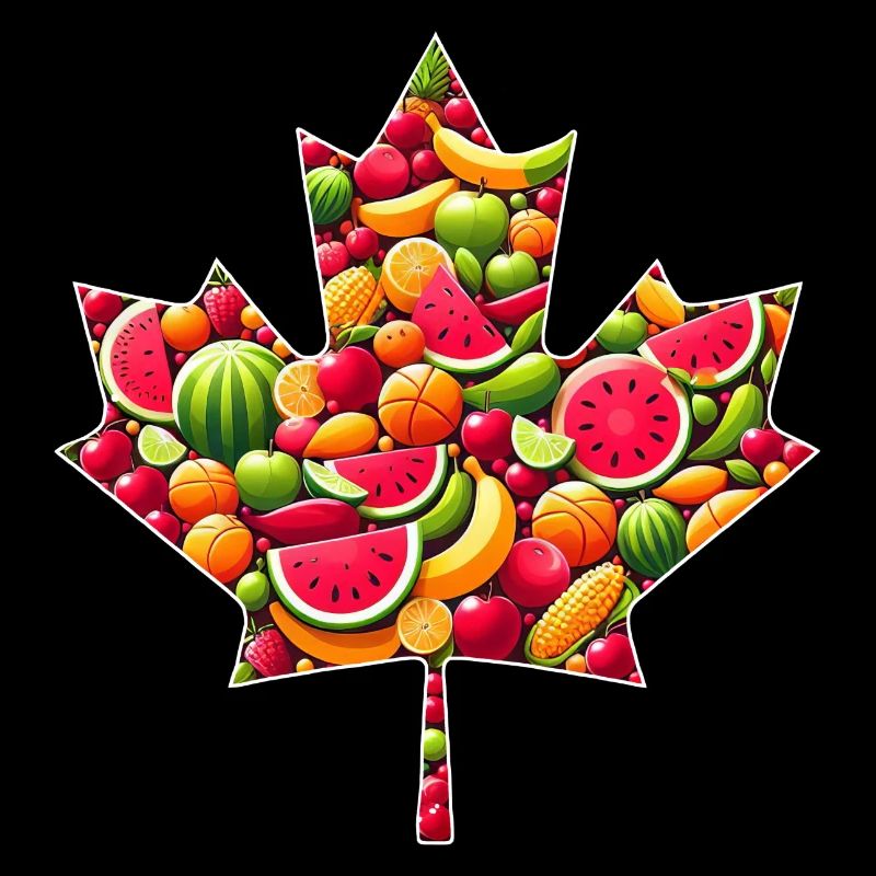 Canadian Maple Leaf Summer Fruit Melon