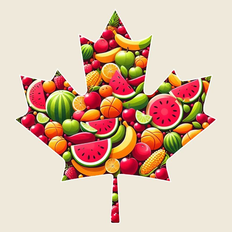 Canadian Maple Leaf Summer Fruit Melon