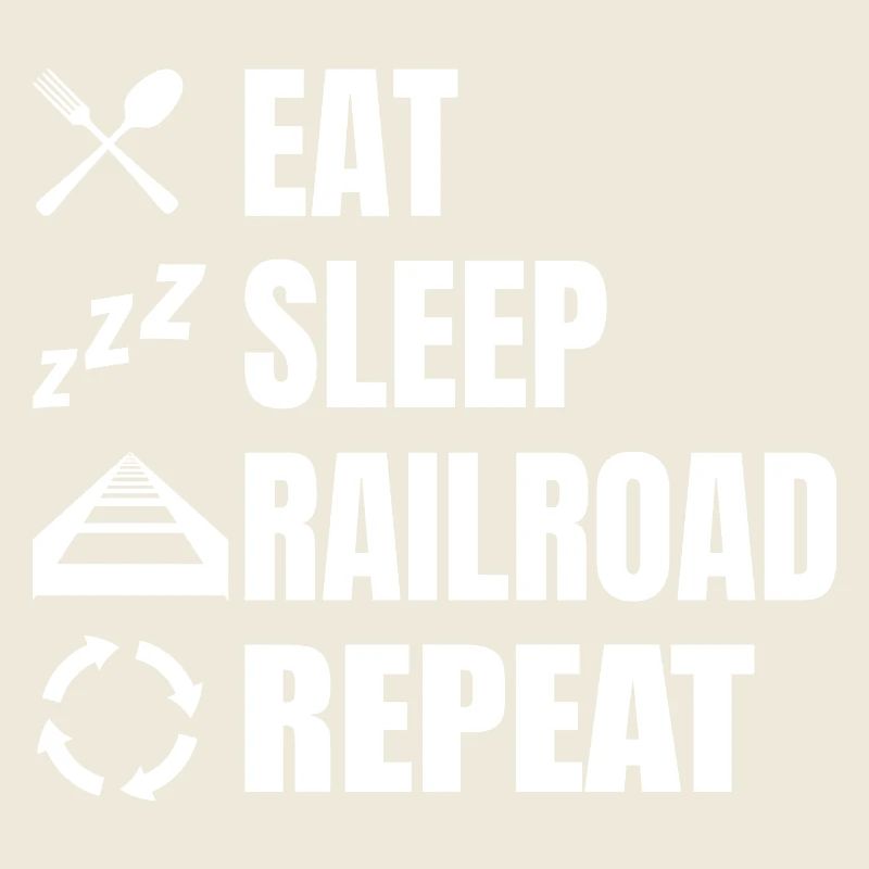 Manger dormir Chemin de fer Répéter