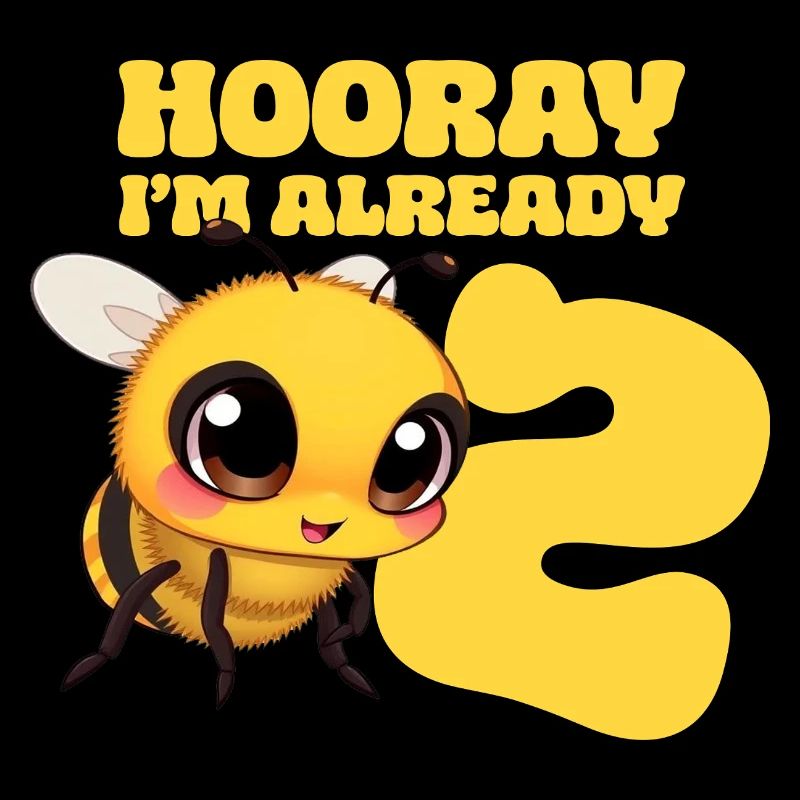 Abeille 2 ans Anniversaire - Hourra j’ai déjà 2 ans