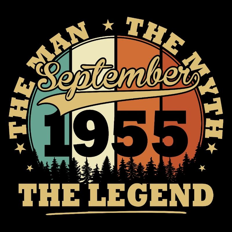Cadeau d'anniversaire vintage de septembre 1955 pour 70 ans
