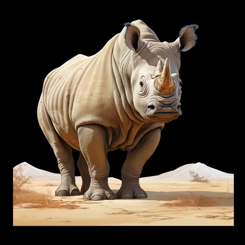 Wüsten Nashorn Illustration