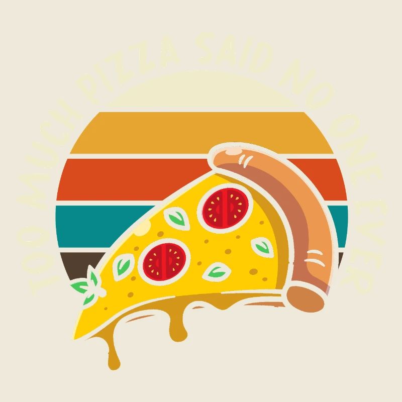 Pizza Meme Retro Sunset