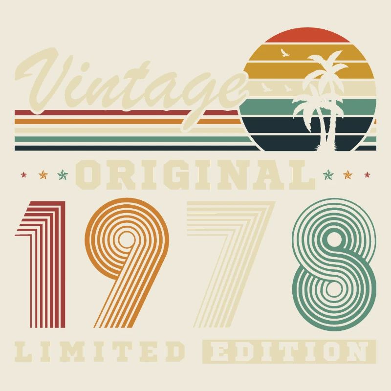 Original 1978 Vintage Rétro Cadeau D'anniversaire