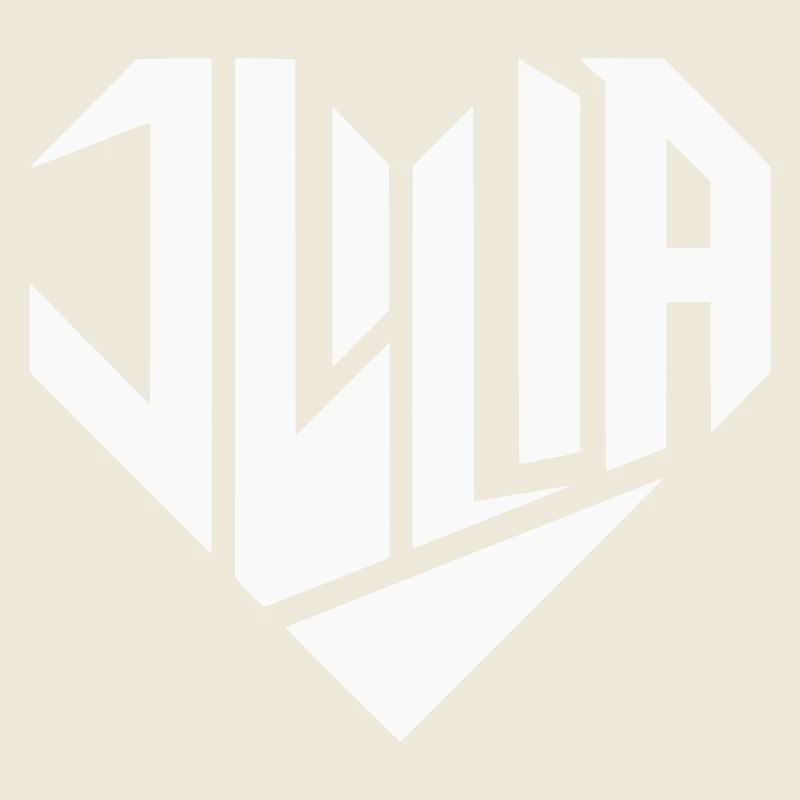 Julia Nom Design Coeur Design - Couleur Variable