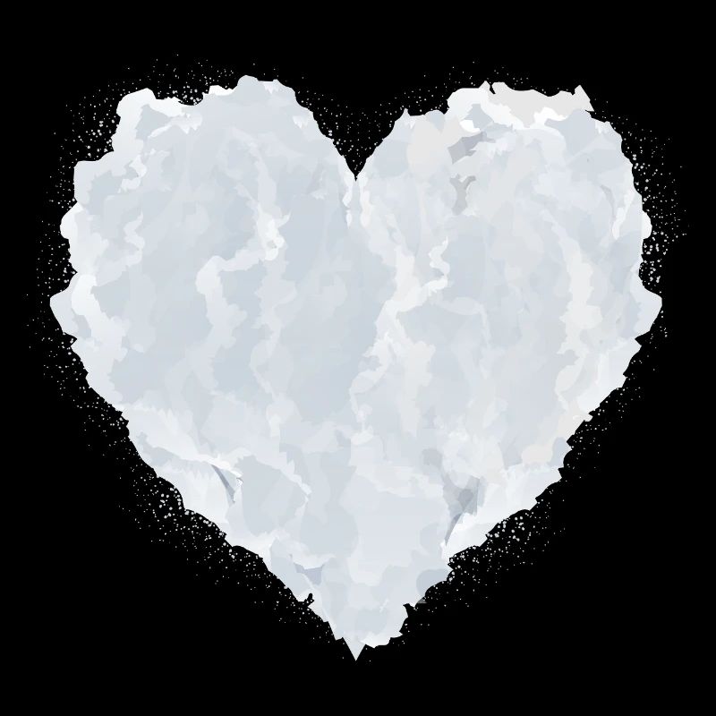 Heart of Clouds – White Heart with a Gentle Texture