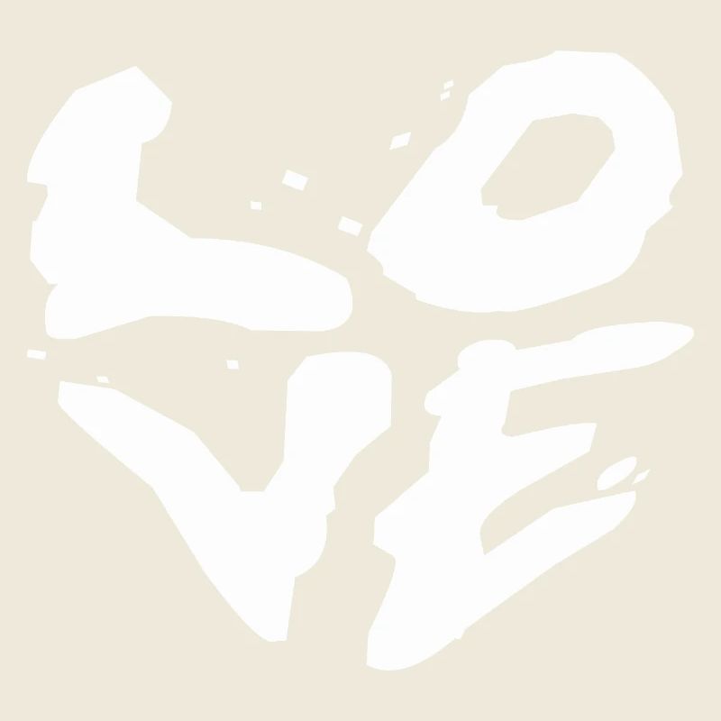 Love Statement Typografie Illustration