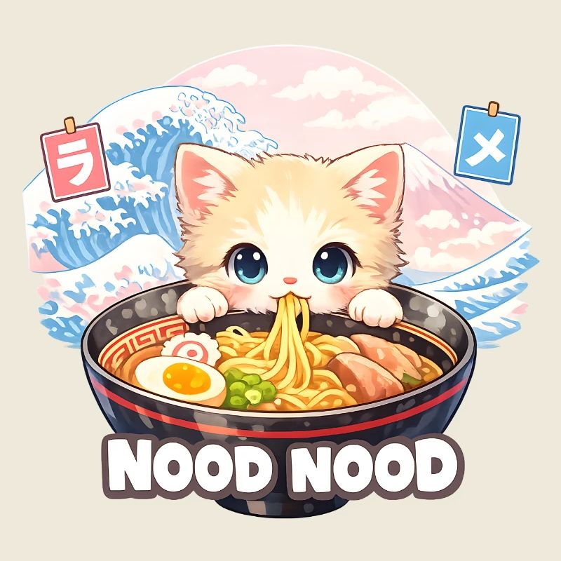 Ramen Cat Kanagawa Pastel
