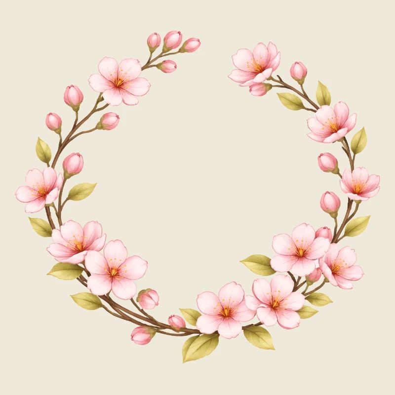 Spring Motif Cherry Blossom Frame