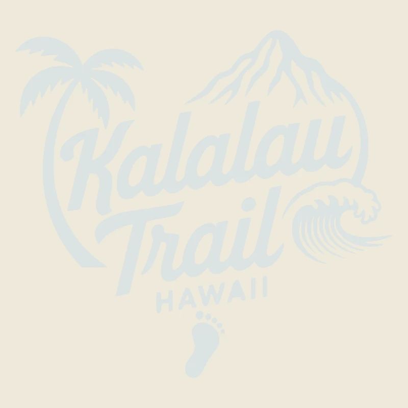 Motif du sentier Kalalau Hawaii - Couleur de design variable