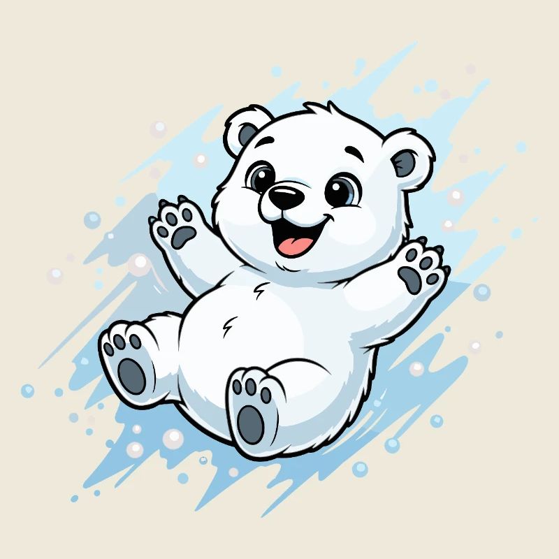 Joyeuse éclaboussure d’ours polaire