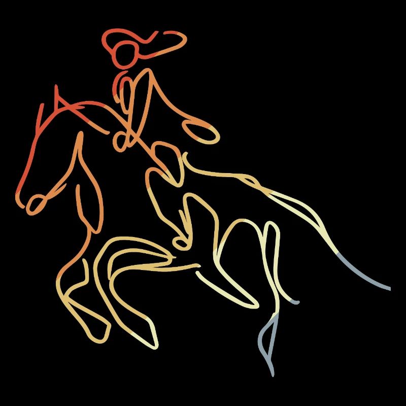 Sketch de la fille cavalière