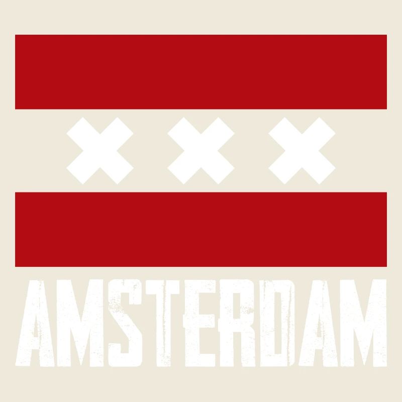 Emblème à rayures X d’Amsterdam