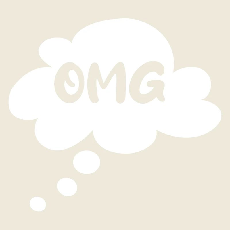 Dire OMG Cloud Pensée Bulle Parole Bulle Simple