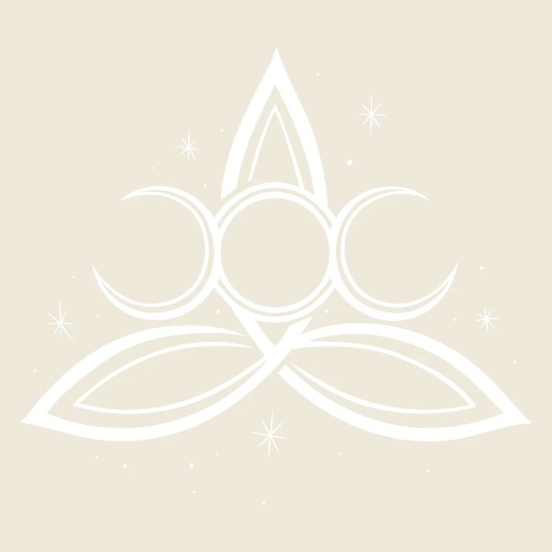 Trinity Triquetra Symbol Mond Triple Moon