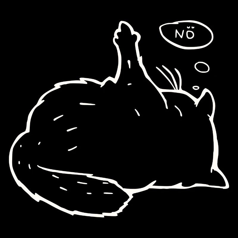 faule Katze Mittelfinger Statement nö Geschenk