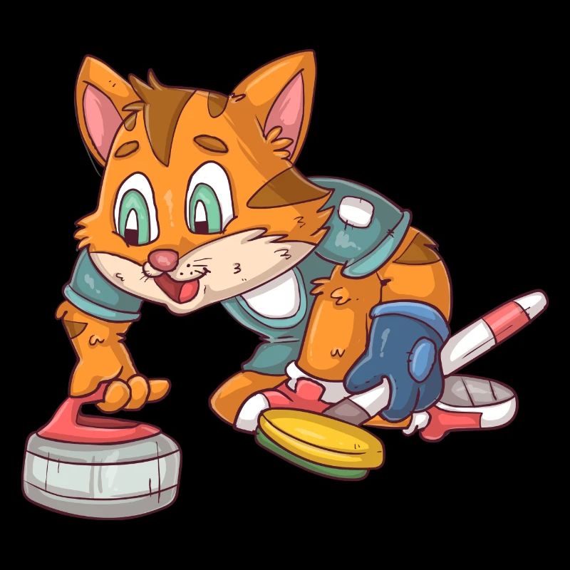 Curling Katze