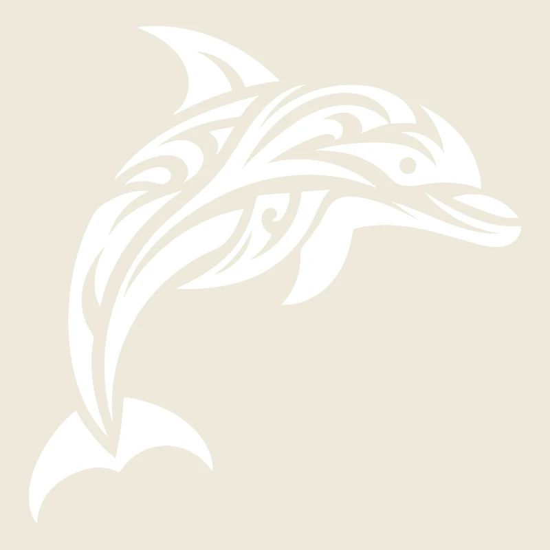 Jumping Cute Tattoo Dolphin