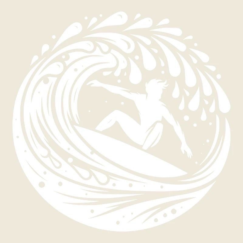 Surfeur surfant dans les vagues avec planche de surf