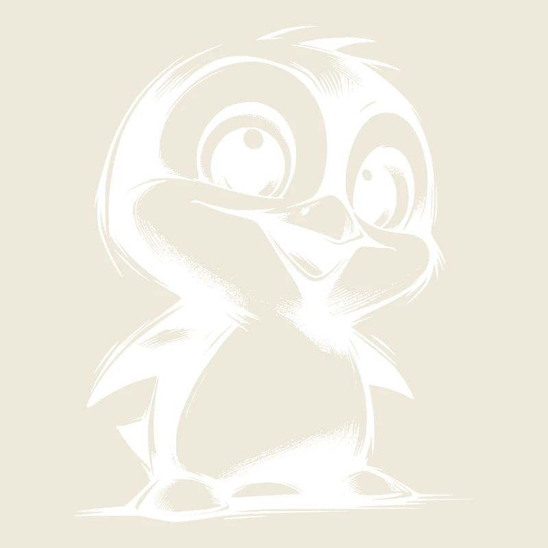 Dessin de bébé pingouin mignon petit pingouin
