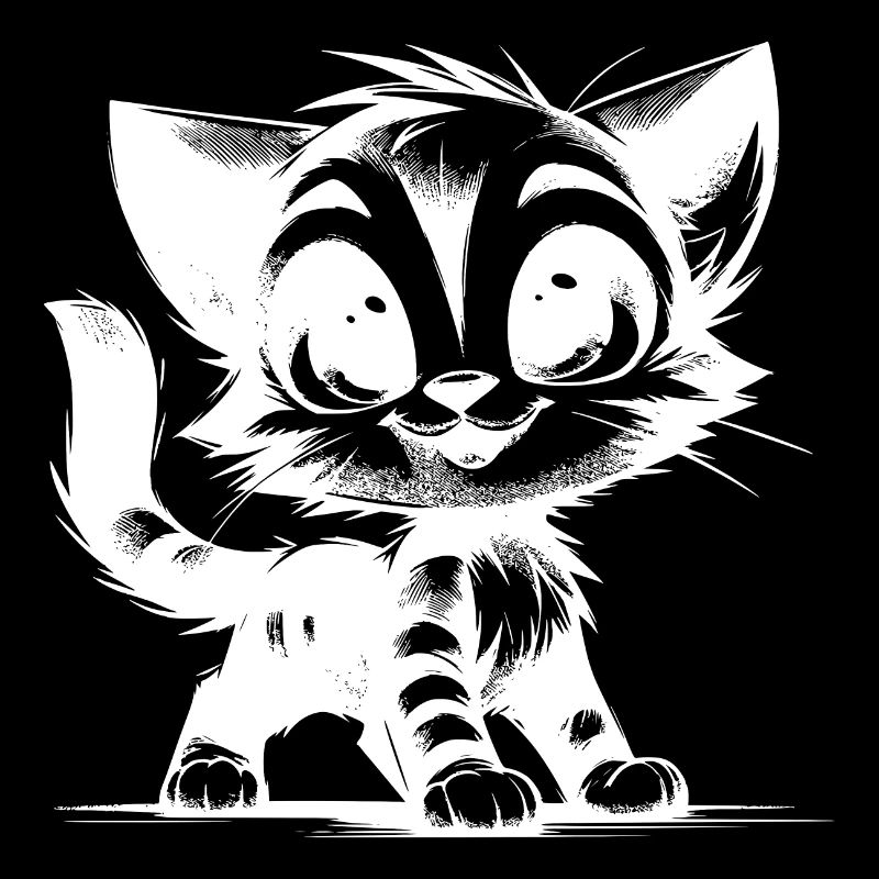 Chat souriant Dessin de bébé