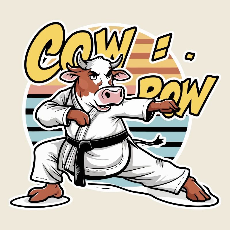 Vache Karaté Dojo Rétro
