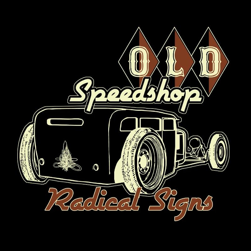 Old School Custom Car Illustration