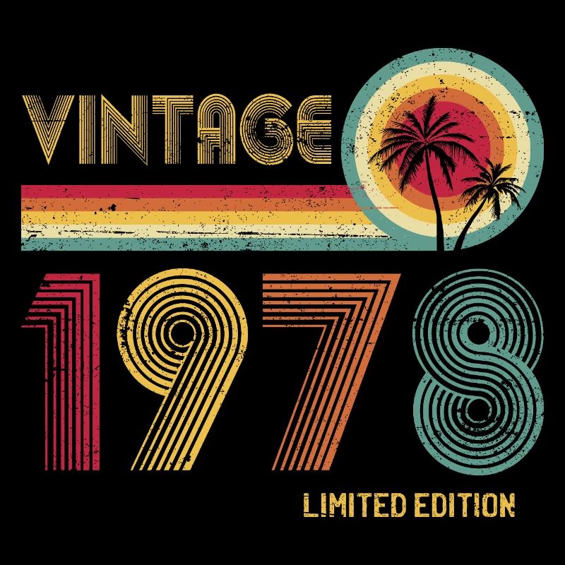 Design rétro coloré vintage 1978