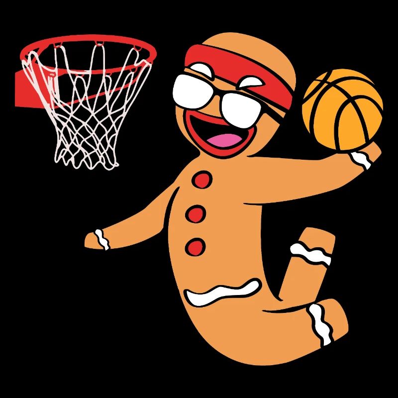 Gingerbread Man Christmas Basketball Gingerbread
