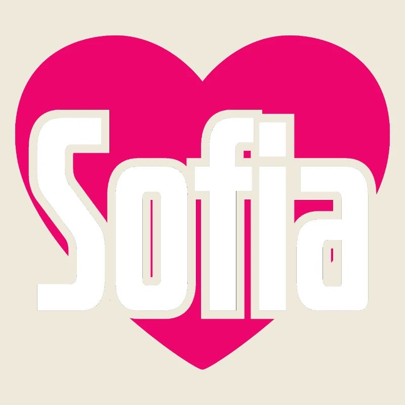 J’aime Sofia Coeur rose J’aime Sofia