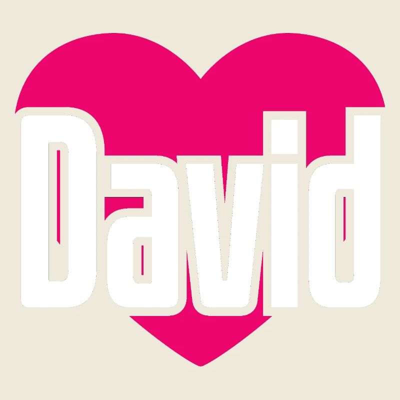 J’aime David Coeur rose J’aime David