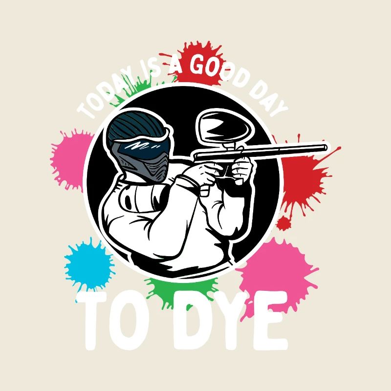 Conception sportive compétitive avec action de paintball et éclaboussures