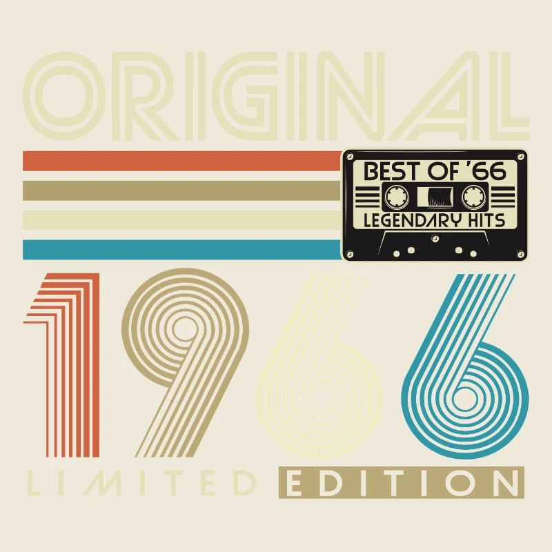 60e anniversaire 1966 Vintage Born Retro
