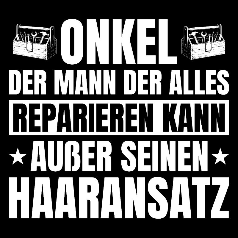 Onkel Handwerker Glatze Haaransatz Lustig