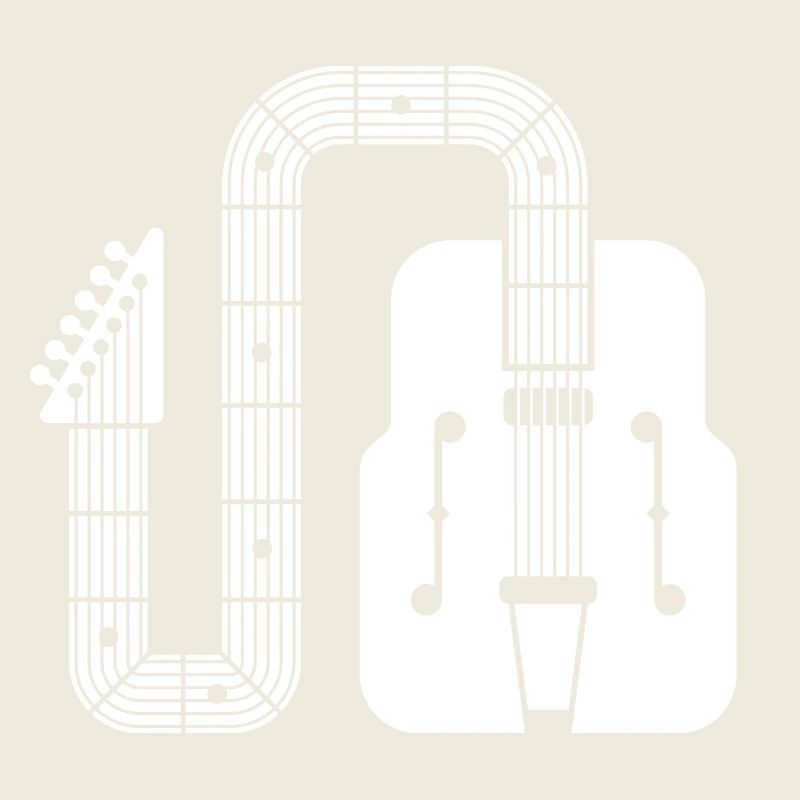 Abstract Shape Retro-Gitarre